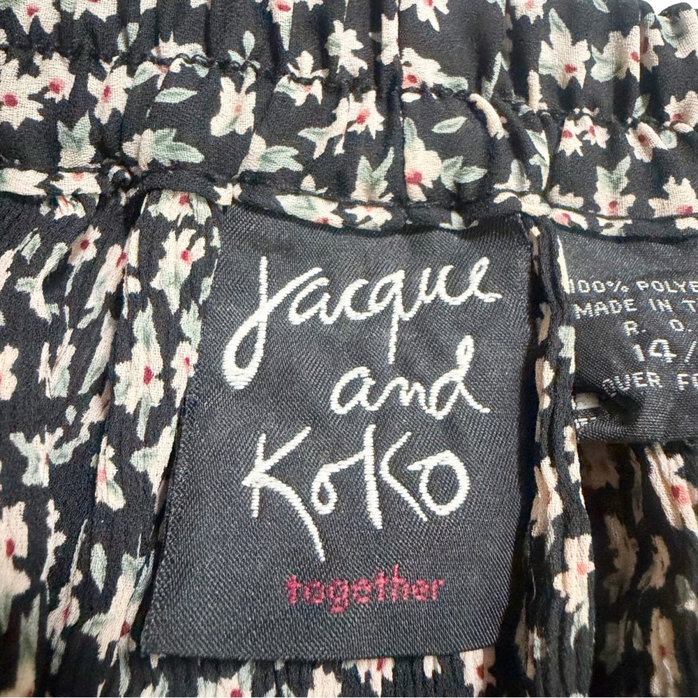 Vintage 90s Jacque and Koko Ditsy Floral Micro Pleated Maxi Skirt - Picture 4 of 6